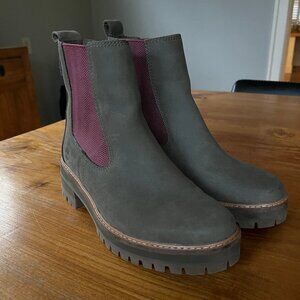 Womens Timberland Courmayeur Valley Gray Nubuck Chelsea Boots_Size 7.5_NEW